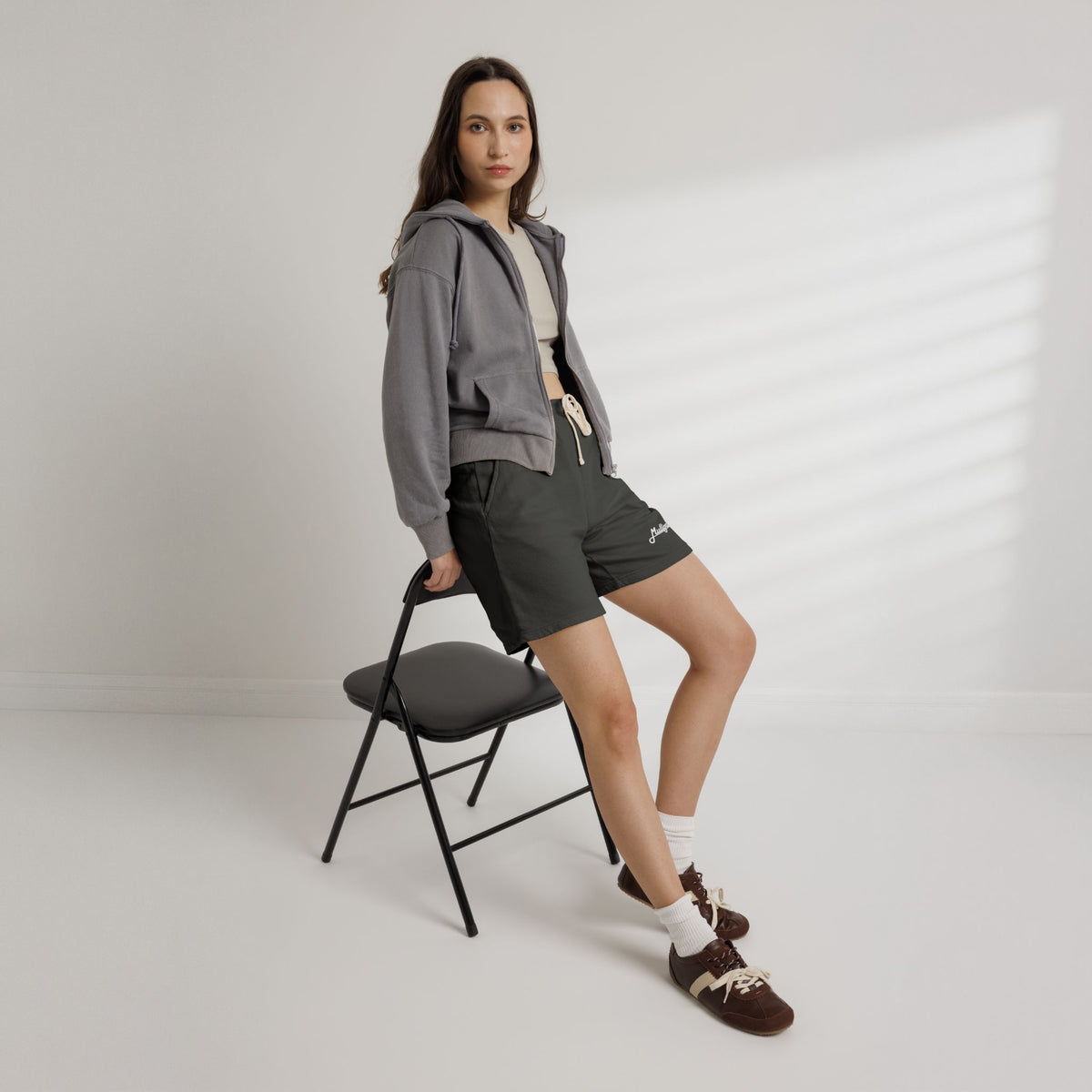 Fleece gym shorts