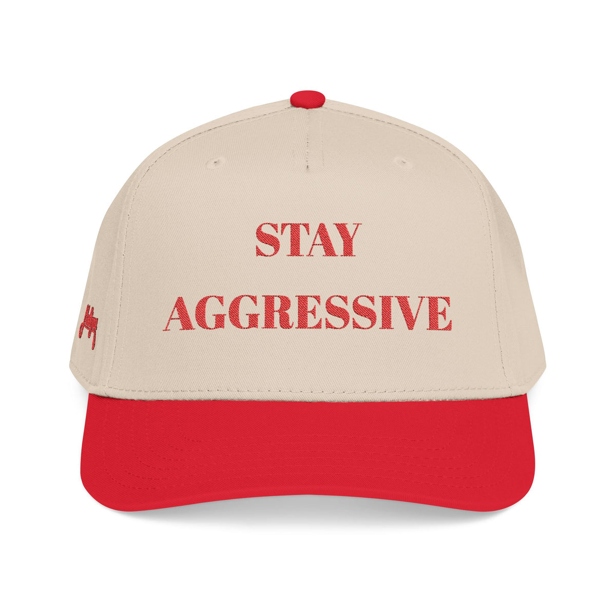 STAY AGGRESSIVE, Mid-Profile Golf Hat