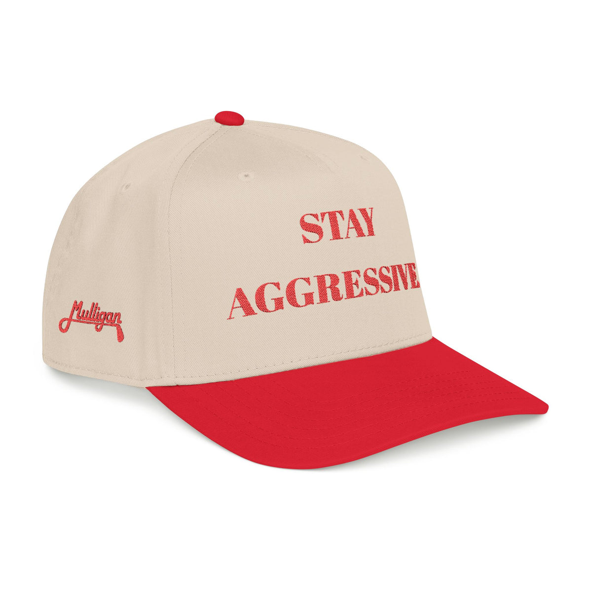 STAY AGGRESSIVE, Mid-Profile Golf Hat