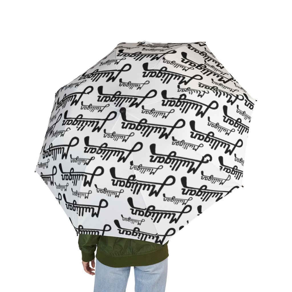 Semi-Automatic Foldable Umbrella, white