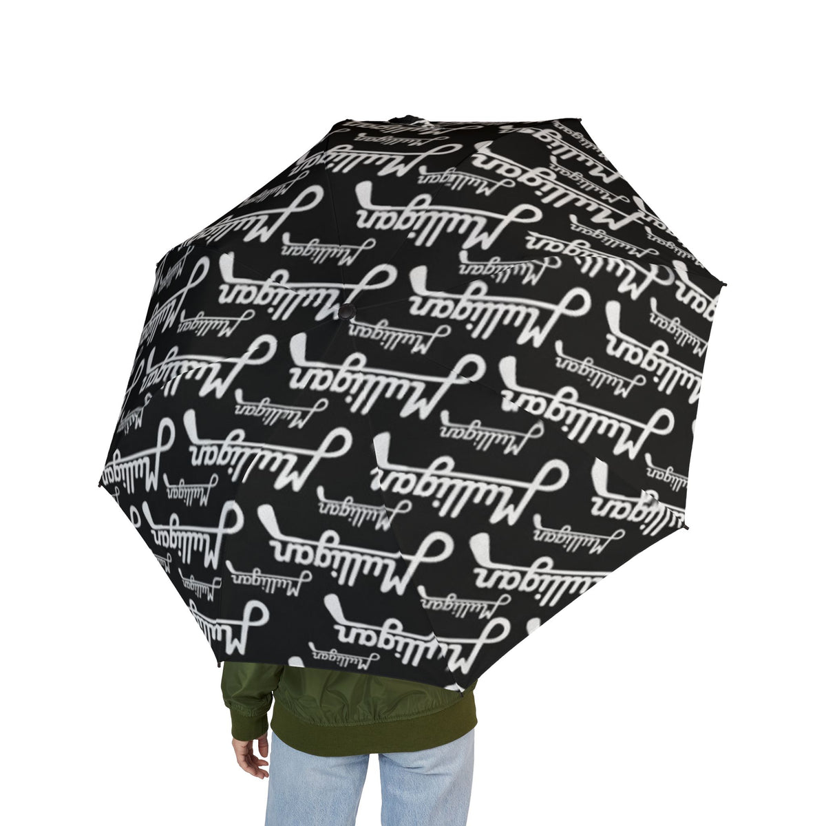 Semi-Automatic Foldable Umbrella, black