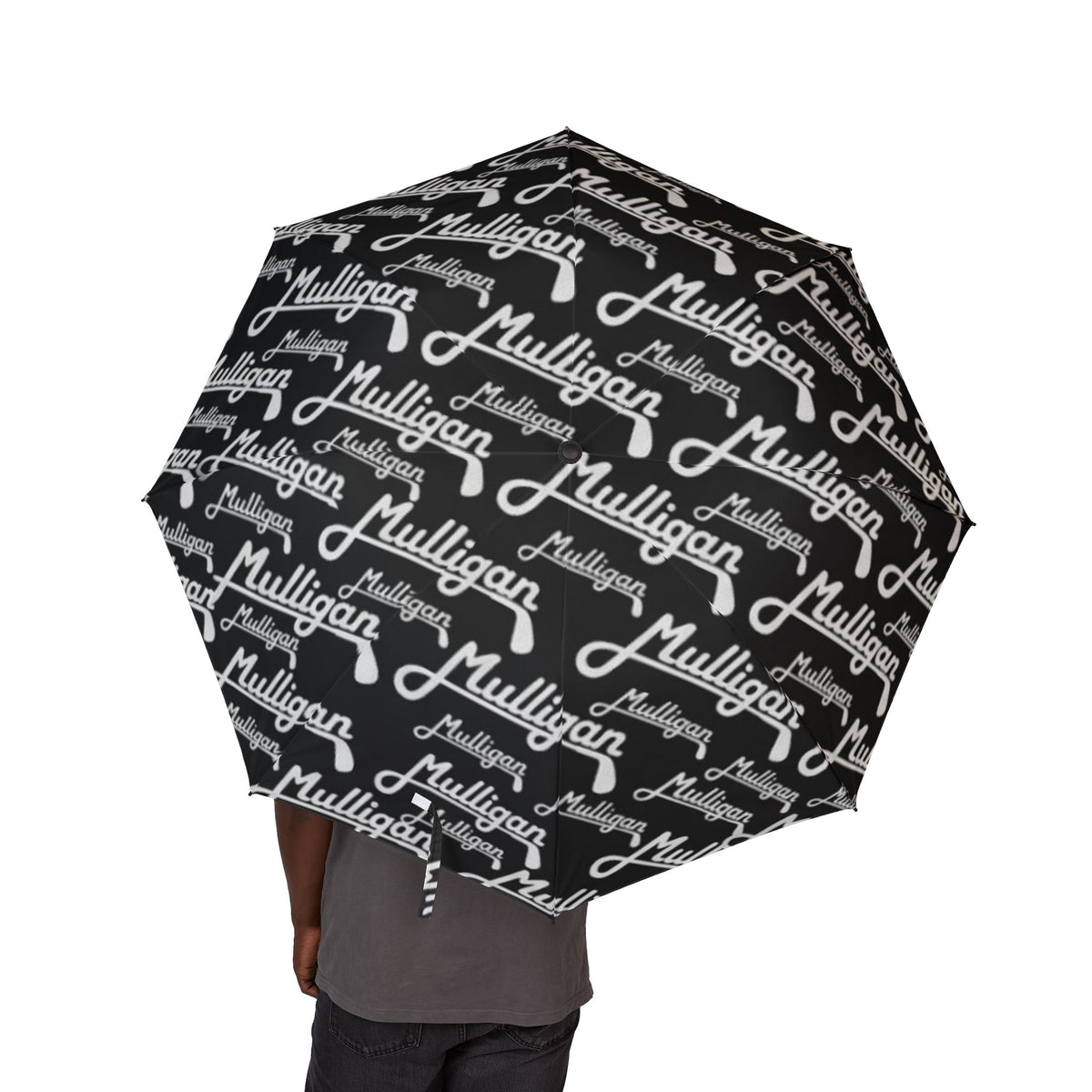 Semi-Automatic Foldable Umbrella, black